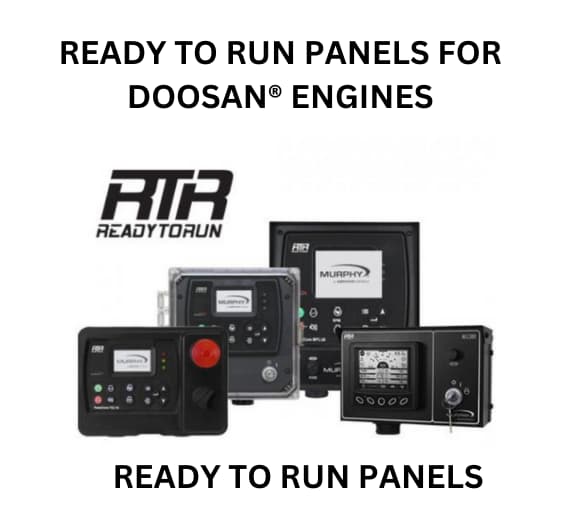 Doosan engine panels from Enovation Controls, prepped for immediate use to enhance engine functionality